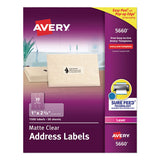 Avery® Matte Clear Easy Peel Mailing Labels W- Sure Feed Technology, Laser Printers, 2 X 4, Clear, 10-sheet, 10 Sheets-pack freeshipping - TVN Wholesale 