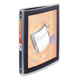 Avery® Flexi-view Binder With Round Rings, 3 Rings, 0.5" Capacity, 11 X 8.5, Black freeshipping - TVN Wholesale 