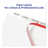 Avery® Print And Apply Index Maker Clear Label Unpunched Dividers With Printable Label Strip, 8-tab, 11 X 8.5, Clear, 5 Sets freeshipping - TVN Wholesale 