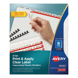 Avery® Print And Apply Index Maker Clear Label Unpunched Dividers With Printable Label Strip, 8-tab, 11 X 8.5, Clear, 5 Sets freeshipping - TVN Wholesale 