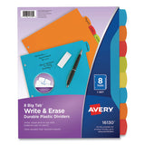 Avery® Big Tab Write And Erase Durable Plastic Dividers, 8-tab, Letter, Assorted, 1 Set freeshipping - TVN Wholesale 