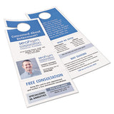 Avery® Door Hanger With Tear-away Cards, 97 Bright, 65lb, 4.25 X 11, White, 2 Hangers-sheet, 40 Sheets-pack freeshipping - TVN Wholesale 