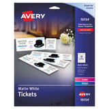 Avery® Printable Tickets W-tear-away Stubs, 97 Bright, 65lb, 8.5 X 11, White, 10 Tickets-sheet, 20 Sheets-pack freeshipping - TVN Wholesale 
