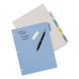 Avery® Write And Erase Big Tab Durable Plastic Dividers, 3-hold Punched, 5-tab, 11 X 8.5, Assorted, 1 Set freeshipping - TVN Wholesale 