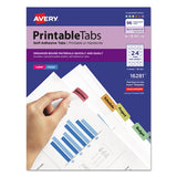 Avery® Printable Plastic Tabs With Repositionable Adhesive, 1-5-cut Tabs, White, 1.25" Wide, 96-pack freeshipping - TVN Wholesale 