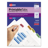 Avery® Printable Plastic Tabs With Repositionable Adhesive, 1-5-cut Tabs, White, 1.75" Wide, 80-pack freeshipping - TVN Wholesale 
