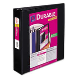 Avery® Durable View Binder With Durahinge And Slant Rings, 3 Rings, 0.5" Capacity, 11 X 8.5, Black freeshipping - TVN Wholesale 