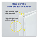 Avery® Durable View Binder With Durahinge And Slant Rings, 3 Rings, 1.5" Capacity, 11 X 8.5, White freeshipping - TVN Wholesale 