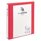 Avery® Durable View Binder With Durahinge And Slant Rings, 3 Rings, 1" Capacity, 11 X 8.5, Coral freeshipping - TVN Wholesale 