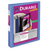 Avery® Durable View Binder With Durahinge And Slant Rings, 3 Rings, 1" Capacity, 11 X 8.5, Purple freeshipping - TVN Wholesale 