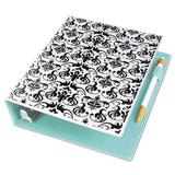 Avery® Durable Mini Size Non-view Fashion Binder With Round Rings, 3 Rings, 1" Capacity, 8.5 X 5.5, Floral-navy freeshipping - TVN Wholesale 