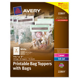 Avery® Sure Feed Printable Toppers With Bags, 1 3-4 X 5, White, 40-pack freeshipping - TVN Wholesale 