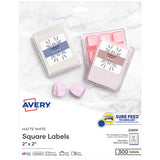 Avery® Square Labels With Sure Feed And Trueblock, 2 X 2, White, 300-pack freeshipping - TVN Wholesale 