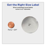 Avery® Round Labels, Inkjet Printers, 2" Dia., Silver, 12-sheet, 8 Sheets-pack freeshipping - TVN Wholesale 