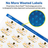 Avery® Removable Durable White Rectangle Labels W- Sure Feed, 1 1-4 X 1 3-4, 256-pk freeshipping - TVN Wholesale 