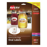 Avery® Oval Print-to-the-edge Labels, 2 X 3.33, White, 8-sheet, 10 Sheets-pack freeshipping - TVN Wholesale 