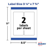 Avery® Durable Water-resistant Wraparound Labels W- Sure Feed, 3 1-4 X 7 3-4, 16-pk freeshipping - TVN Wholesale 