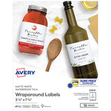 Avery® Durable Water-resistant Wraparound Labels W- Sure Feed, 3 1-4 X 7 3-4, 16-pk freeshipping - TVN Wholesale 
