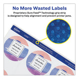 Avery® Durable White Id Labels W- Sure Feed, 2 1-2" Dia, White, 72-pk freeshipping - TVN Wholesale 