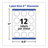 Avery® Round Print-to-the Edge Labels With Surefeed And Easypeel, 2" Dia., Matte White, 300-pack freeshipping - TVN Wholesale 