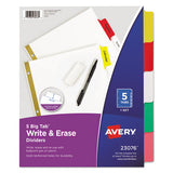 Avery® Write And Erase Big Tab Paper Dividers, 5-tab, Multicolor, Letter freeshipping - TVN Wholesale 