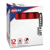 Avery® Marks A Lot Extra-large Desk-style Permanent Marker, Extra-broad Chisel Tip, Red (24147) freeshipping - TVN Wholesale 