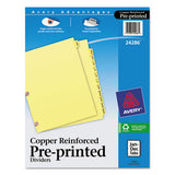 Avery® Preprinted Laminated Tab Dividers W-copper Reinforced Holes, 12-tab, Letter freeshipping - TVN Wholesale 