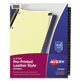 Avery® Preprinted Black Leather Tab Dividers W-copper Reinforced Holes, 12-tab, Letter freeshipping - TVN Wholesale 