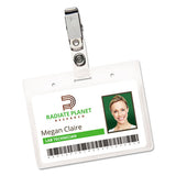 Avery® Secure Top Clip-style Badge Holders, Horizontal, 2 1-4 X 3 1-2, Clear, 50-box freeshipping - TVN Wholesale 