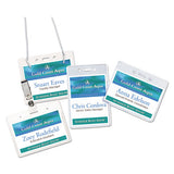 Avery® Secure Top Hanging-style Badge Holders, Horizontal, 4w X 3h, Clear, 100-box freeshipping - TVN Wholesale 