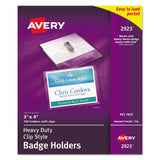 Avery® Heavy-duty Clip-style Badge Holders, Horizontal, 4 X 3, Clear, 100-box freeshipping - TVN Wholesale 
