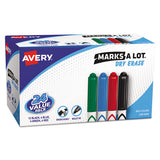 Marks A Lot Pen-style Dry Erase Marker Value Pack, Medium Chisel Tip, Assorted Colors, 24-set (29860)