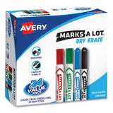 Avery® Marks A Lot Desk-pen-style Dry Erase Marker Value Pack, Assorted Broad Bullet-chisel Tips, Assorted Colors, 24-pack (29870) freeshipping - TVN Wholesale 