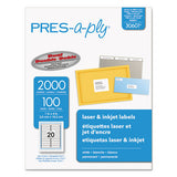 PRES-a-ply® Labels, Laser Printers, 1 X 4, White, 20-sheet, 100 Sheets-box freeshipping - TVN Wholesale 