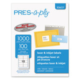 PRES-a-ply® Labels, Laser Printers, 2 X 4, White, 10-sheet, 100 Sheets-box freeshipping - TVN Wholesale 