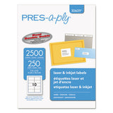 PRES-a-ply® Labels, Laser Printers, 2 X 4, White, 10-sheet, 250 Sheets-box freeshipping - TVN Wholesale 