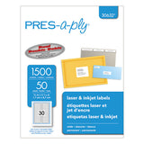 PRES-a-ply® Labels, 0.66 X 3.44, White, 30-sheet, 50 Sheets-box freeshipping - TVN Wholesale 