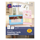 Half-fold Greeting Cards With Matching Envelopes, Inkjet, 85 Lb, 5.5 X 8.5, Matte White, 1 Card-sheet, 20 Sheets-box