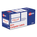 Avery® Dot Matrix Printer Mailing Labels, Pin-fed Printers, 1.44 X 4, White, 5,000-box freeshipping - TVN Wholesale 