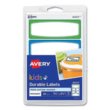 Avery® Avery Kids Handwritten Identification Labels, 3.5 X 1.25, Assorted Border Colors, 4 Labels-sheet, 5 Sheets-pack freeshipping - TVN Wholesale 