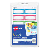 Avery® Avery Kids Handwritten Identification Labels, 1.75 X 0.75, Border Colors: Blue, Green, Red, 12 Labels-sheet, 5 Sheets-pack freeshipping - TVN Wholesale 