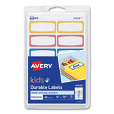 Avery® Avery Kids Handwritten Identification Labels, 1.75 X 0.75, Borders: Blue, Orange, Yellow, 12 Labels-sheet, 5 Sheets-pack freeshipping - TVN Wholesale 