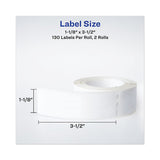 Avery® Multipurpose Thermal Labels, 1.13 X 3.5, White, 130-roll, 2 Rolls-pack freeshipping - TVN Wholesale 