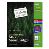 Avery® Ecofriendly Adhesive Name Badge Labels, 3.38 X 2.33, White, 160-box freeshipping - TVN Wholesale 
