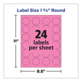 Avery® Printable Color Labels With Sure Feed And Easy Peel, 1.66" Dia., Assorted Colors, 24-sheet, 10 Sheets-pack freeshipping - TVN Wholesale 