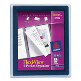 Avery® Flexi-view Six-pocket Polypropylene Organizer, 150-sheet Capacity, 11 X 8.5, Translucent-navy freeshipping - TVN Wholesale 