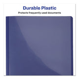 Avery® Lay Flat View Report Cover, Flexible Fastener, 0.5" Capacity, 8.5 X 11, Clear-blue freeshipping - TVN Wholesale 