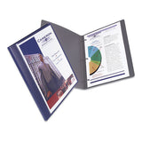 Avery® Lay Flat View Report Cover, Flexible Fastener, 0.5" Capacity, 8.5 X 11, Clear-blue freeshipping - TVN Wholesale 