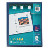 Avery® Lay Flat View Report Cover, Flexible Fastener, 0.5" Capacity, 8.5 X 11, Clear-blue freeshipping - TVN Wholesale 