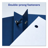 Avery® Two-pocket Folder, Prong Fastener, 0.5" Capacity, 11 X 8.5, Dark Blue, 25-box freeshipping - TVN Wholesale 